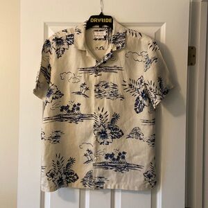 Porter & Ash men’s linen shirt-sleeved shirt